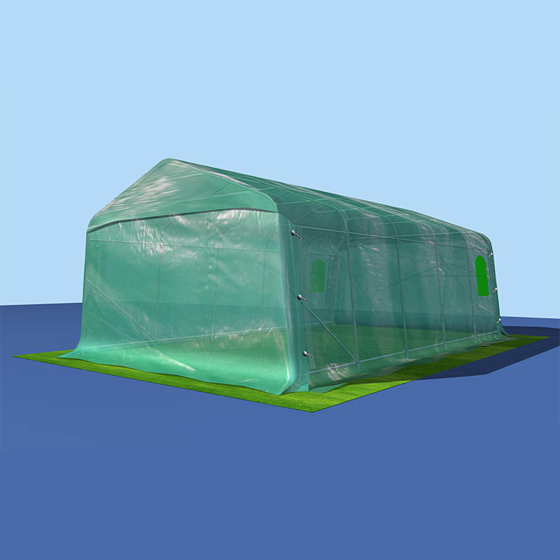 3.3x6.1m（11“ x20”）经济的防水绿色PVC临时车库庇护所