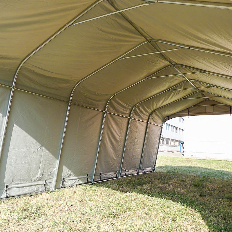 3.66x7.32m（12“ x24”）灰色PVC户外汽车冠层存储庇护所