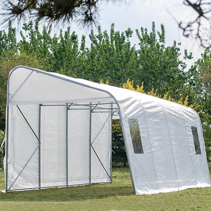 3.2x6.1m（10.6“ x20”）PE SIGLE SIGLE SLOPE临时便携式车库和避难所