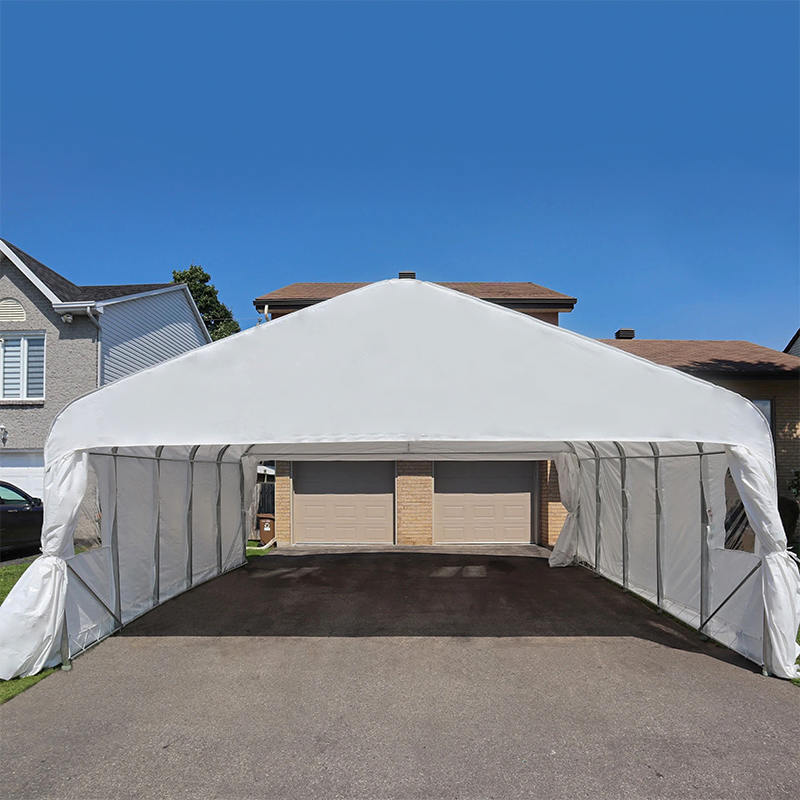 6x6m（20“ x20”）PE双车庇护所重型便携式车库