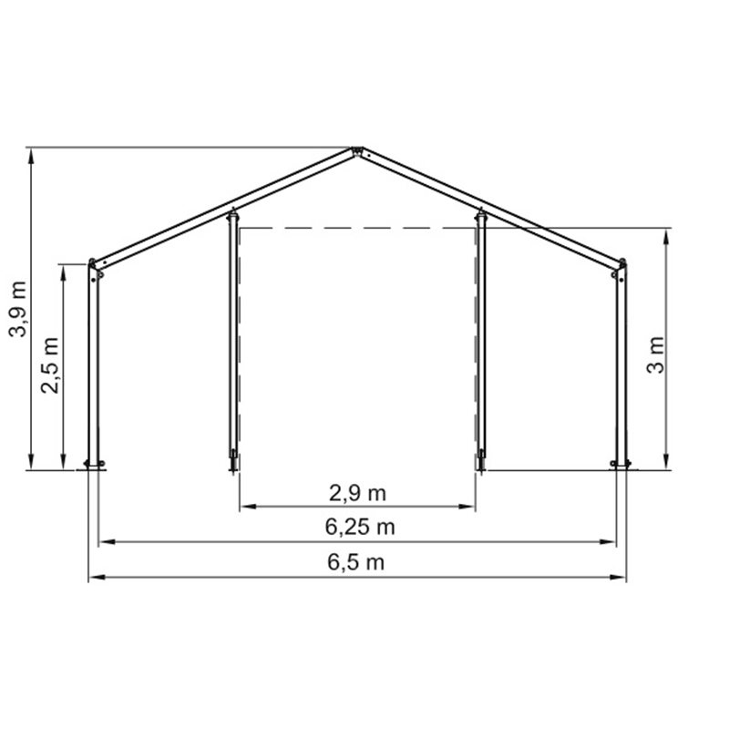 IFRC/ICRC/WFP/IOM标准6.5x8m便携式帐篷移动存储单元（MSU）