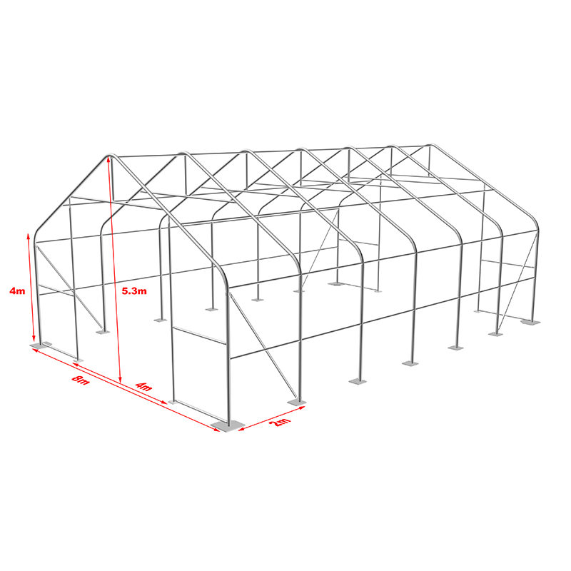 8x12m-3m PVC仓库工业大型绿色存储帐篷