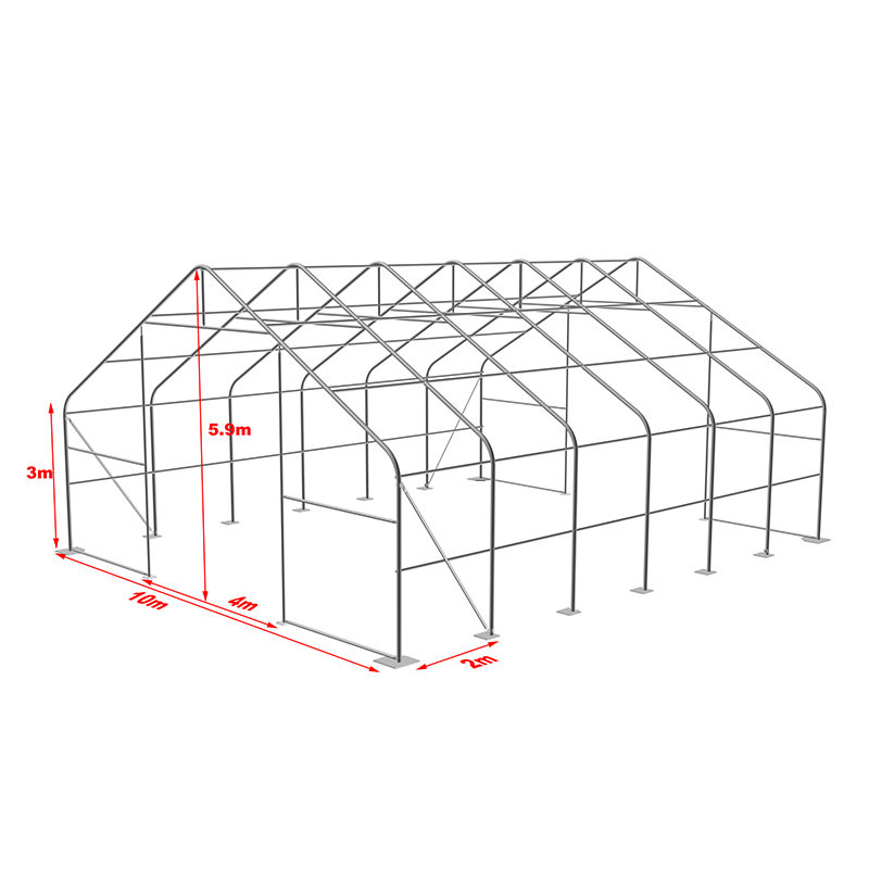 10x12m-3m PVC重型绿色仓库存储帐篷