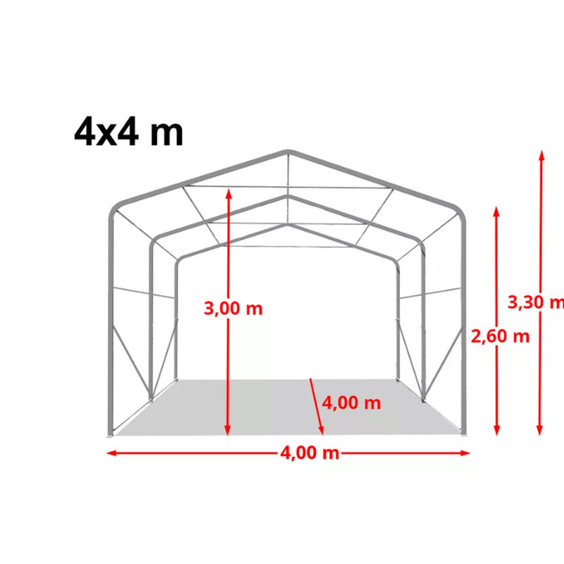 4x4m-26m牧场阴影庇护所重型户外储物棚畜栏庇护所