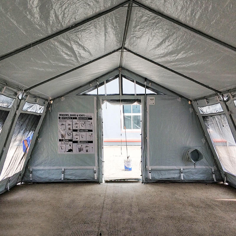 联合国儿童基金会标准42m²多功能轮毂帐篷，具有集成/可移动的阴影盖