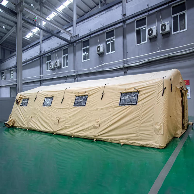 5.6 x9.95m多用途中等快速部署庇护所低压充气帐篷