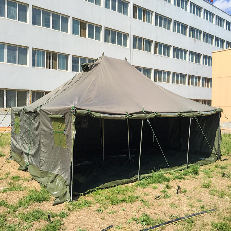 4.8x6.0m帆布军用杆帐篷和庇护所
